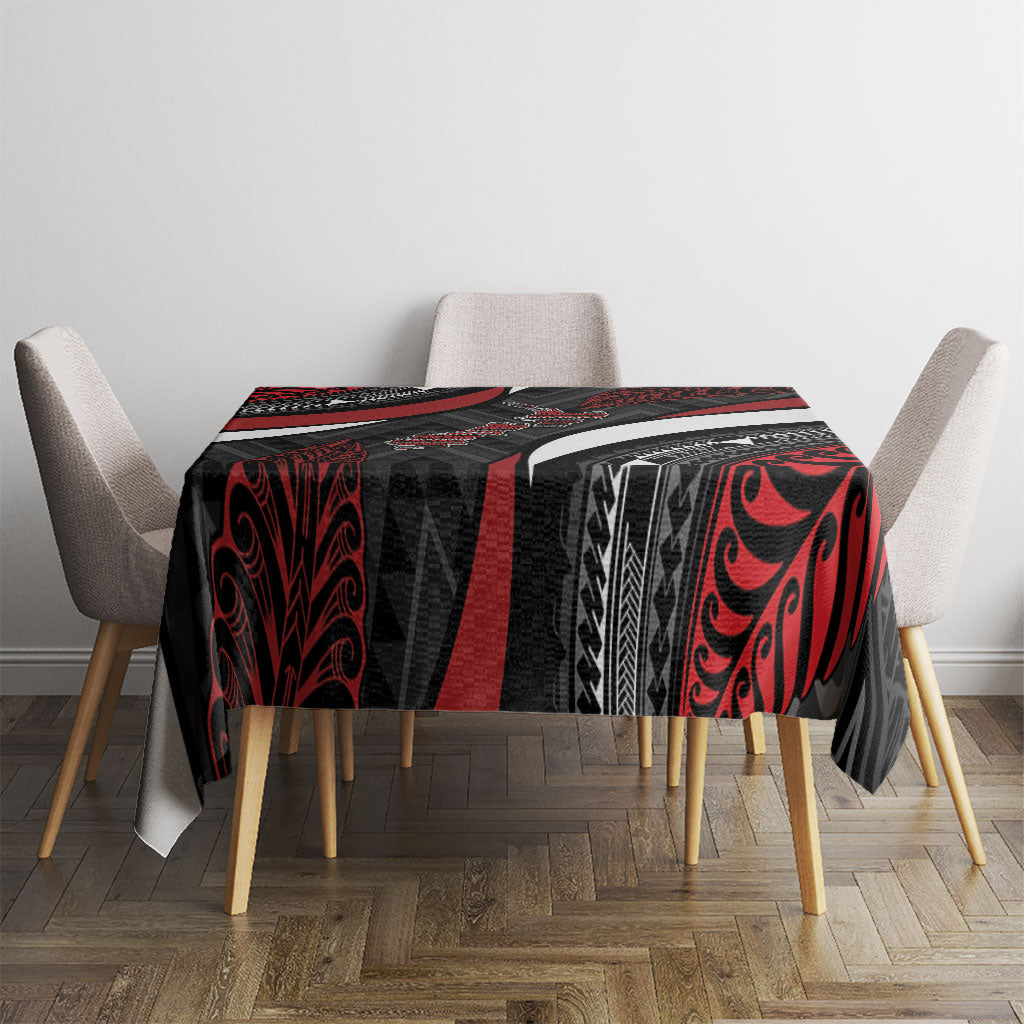 Aotearoa New Zealand Native Birds Map Tablecloth Silver Fern Tribal Pattern DT05 - Polynesian Pride