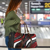 Aotearoa New Zealand Native Birds Map Travel Bag Silver Fern Tribal Pattern DT05 - Polynesian Pride
