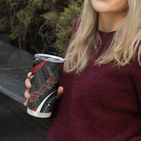 Aotearoa New Zealand Native Birds Map Tumbler Cup Silver Fern Tribal Pattern DT05 - Polynesian Pride