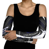 Personalised New Zealand Kiwi Arm Sleeves Silver Fern Tribal Pattern DT05 - Polynesian Pride