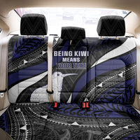 Personalised New Zealand Kiwi Back Car Seat Cover Silver Fern Tribal Pattern DT05 - Polynesian Pride