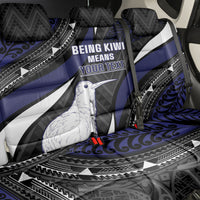 Personalised New Zealand Kiwi Back Car Seat Cover Silver Fern Tribal Pattern DT05 - Polynesian Pride
