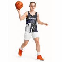 Personalised New Zealand Kiwi Basketball Jersey Silver Fern Tribal Pattern DT05 - Polynesian Pride