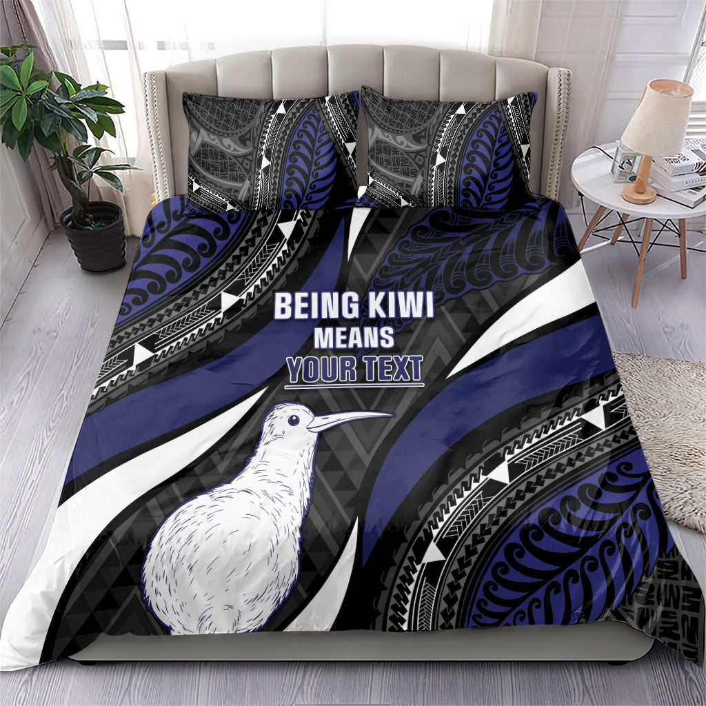 Personalised New Zealand Kiwi Bedding Set Silver Fern Tribal Pattern DT05 - Polynesian Pride