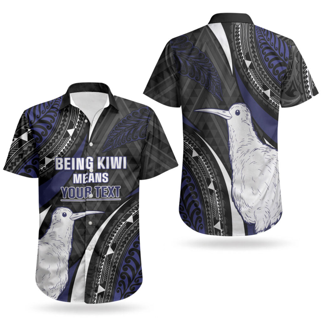 Personalised New Zealand Kiwi Couples Matching Tank Maxi Dress and Hawaiian Shirt Silver Fern Tribal Pattern DT05 - Polynesian Pride