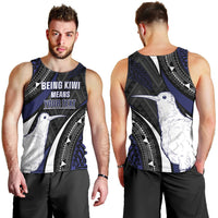 Personalised New Zealand Kiwi Men Tank Top Silver Fern Tribal Pattern DT05 - Polynesian Pride