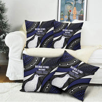 Personalised New Zealand Kiwi Pillow Cover Silver Fern Tribal Pattern DT05 - Polynesian Pride