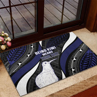 Personalised New Zealand Kiwi Rubber Doormat Silver Fern Tribal Pattern DT05 - Polynesian Pride
