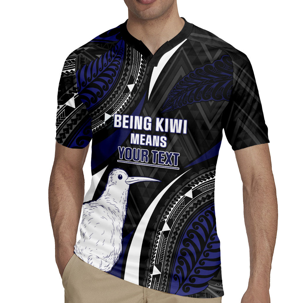 Personalised New Zealand Kiwi Rugby Jersey Silver Fern Tribal Pattern DT05 - Polynesian Pride