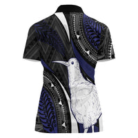 Personalised New Zealand Kiwi Women Polo Shirt Silver Fern Tribal Pattern DT05 - Polynesian Pride