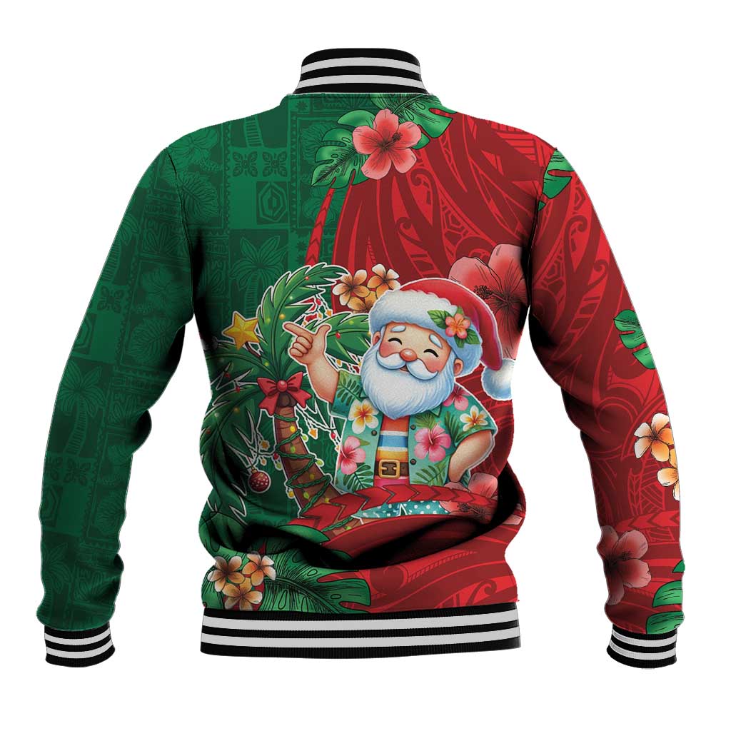 Hawaii Christmas Baseball Jacket Mele Kalikimaka Funny Hawaiian Santa DT05 - Polynesian Pride