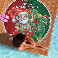 Hawaii Christmas Beach Blanket Mele Kalikimaka Funny Hawaiian Santa DT05 - Polynesian Pride