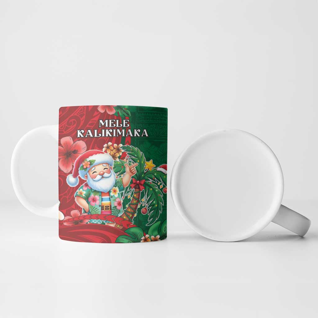 Hawaii Christmas Ceramic Mug Mele Kalikimaka Funny Hawaiian Santa - Polynesian Pride