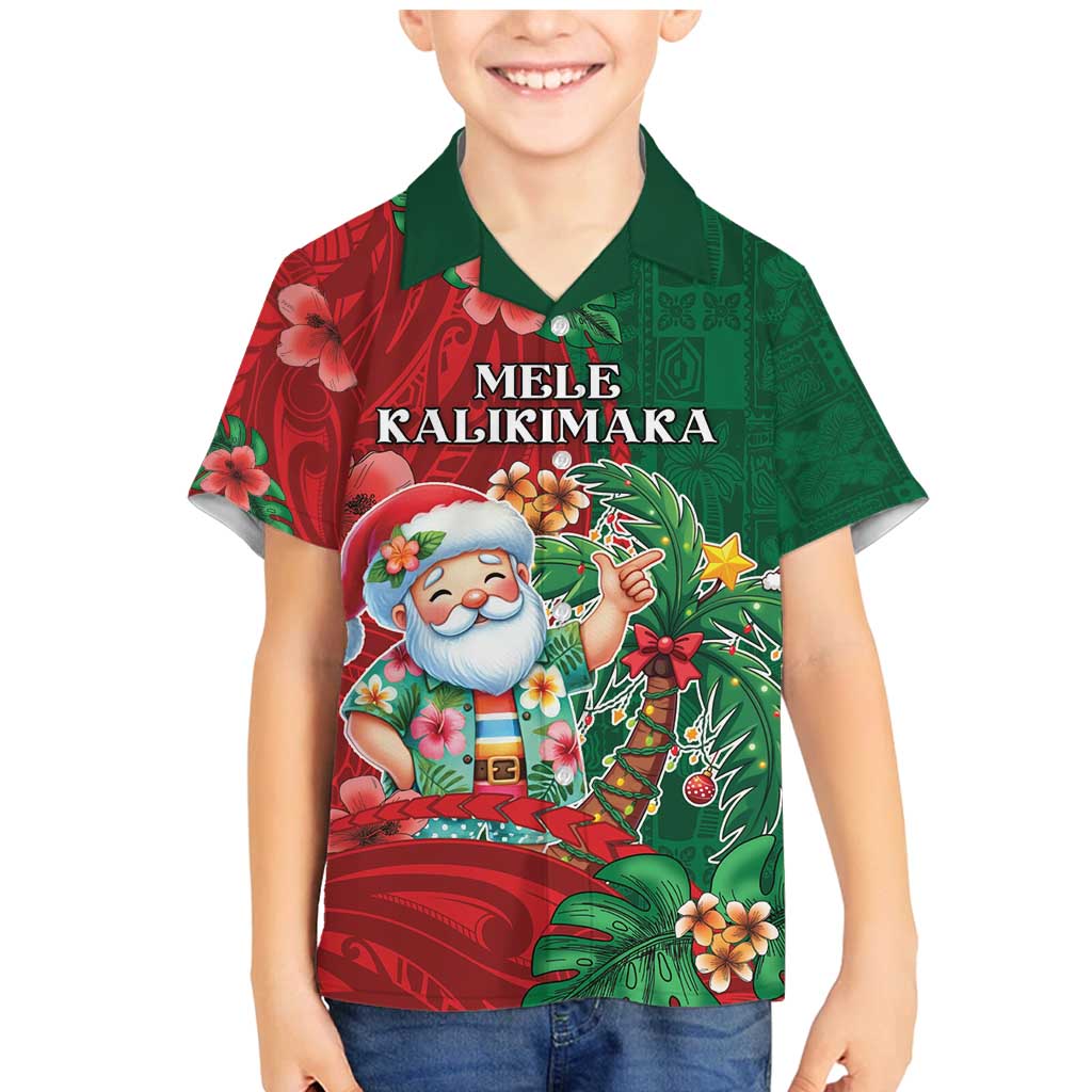 Hawaii Christmas Family Matching Mermaid Dress and Hawaiian Shirt Mele Kalikimaka Funny Hawaiian Santa - Polynesian Pride