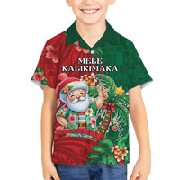 Hawaii Christmas Family Matching Summer Maxi Dress and Hawaiian Shirt Mele Kalikimaka Funny Hawaiian Santa - Polynesian Pride