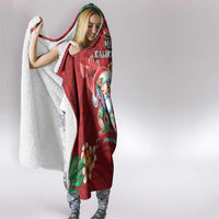 Hawaii Christmas Hooded Blanket Mele Kalikimaka Funny Hawaiian Santa - Polynesian Pride