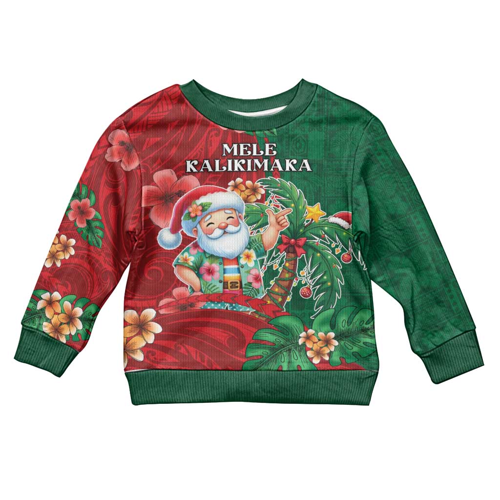 Hawaii Christmas Kid Ugly Christmas Sweater Mele Kalikimaka Funny Hawaiian Santa - Polynesian Pride