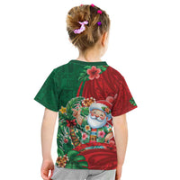 Hawaii Christmas Kid T Shirt Mele Kalikimaka Funny Hawaiian Santa - Polynesian Pride