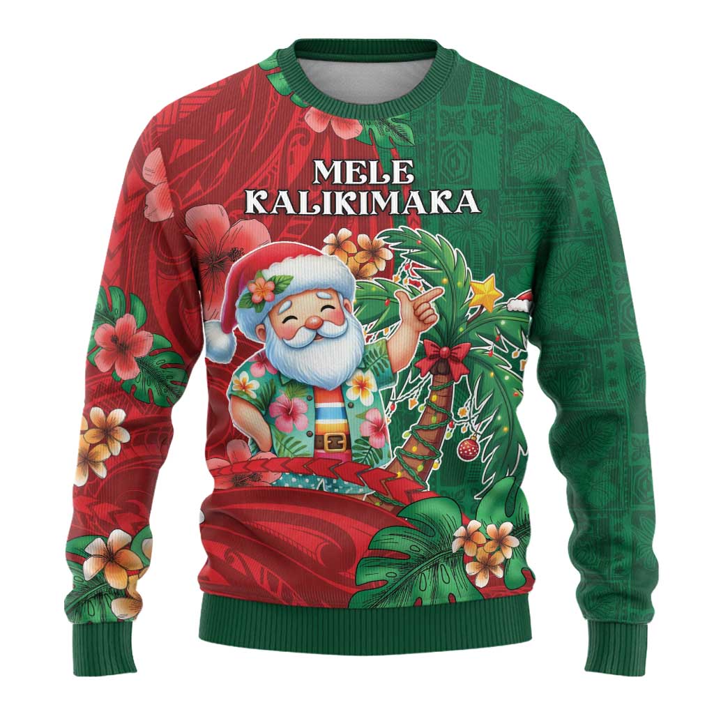 Hawaii Christmas Ugly Christmas Sweater Mele Kalikimaka Funny Hawaiian Santa - Polynesian Pride