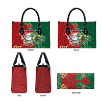 Hawaii Christmas Leather Bag Mele Kalikimaka Funny Hawaiian Santa - Polynesian Pride
