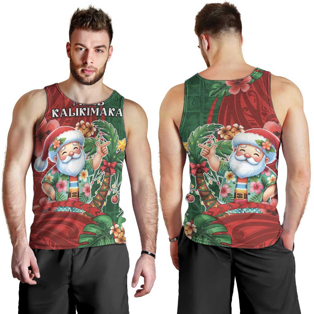 Hawaii Christmas Men Tank Top Mele Kalikimaka Funny Hawaiian Santa - Polynesian Pride
