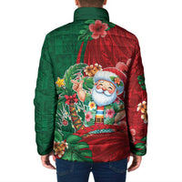 Hawaii Christmas Padded Jacket Mele Kalikimaka Funny Hawaiian Santa - Polynesian Pride