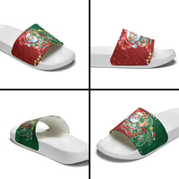 Hawaii Christmas Slide Sandals Mele Kalikimaka Funny Hawaiian Santa DT05 - Polynesian Pride