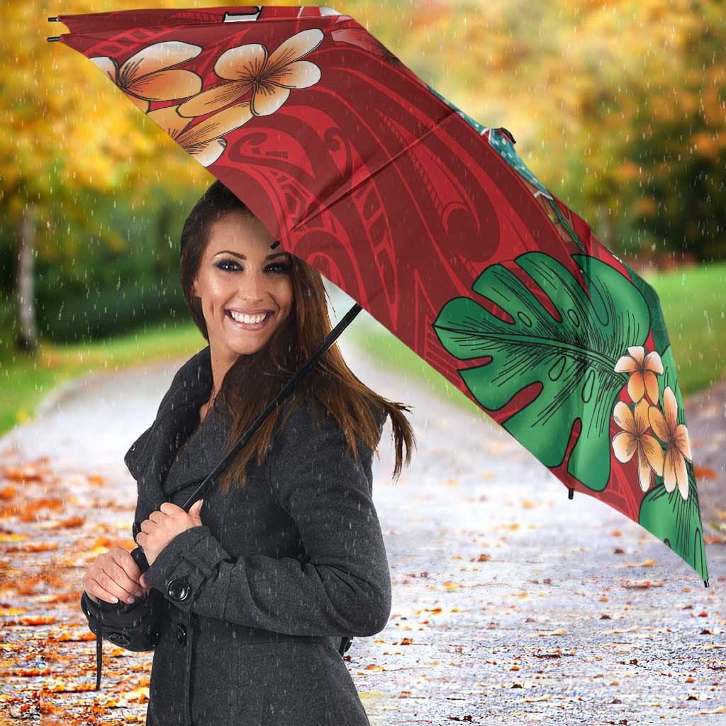 Hawaii Christmas Umbrella Mele Kalikimaka Funny Hawaiian Santa - Polynesian Pride