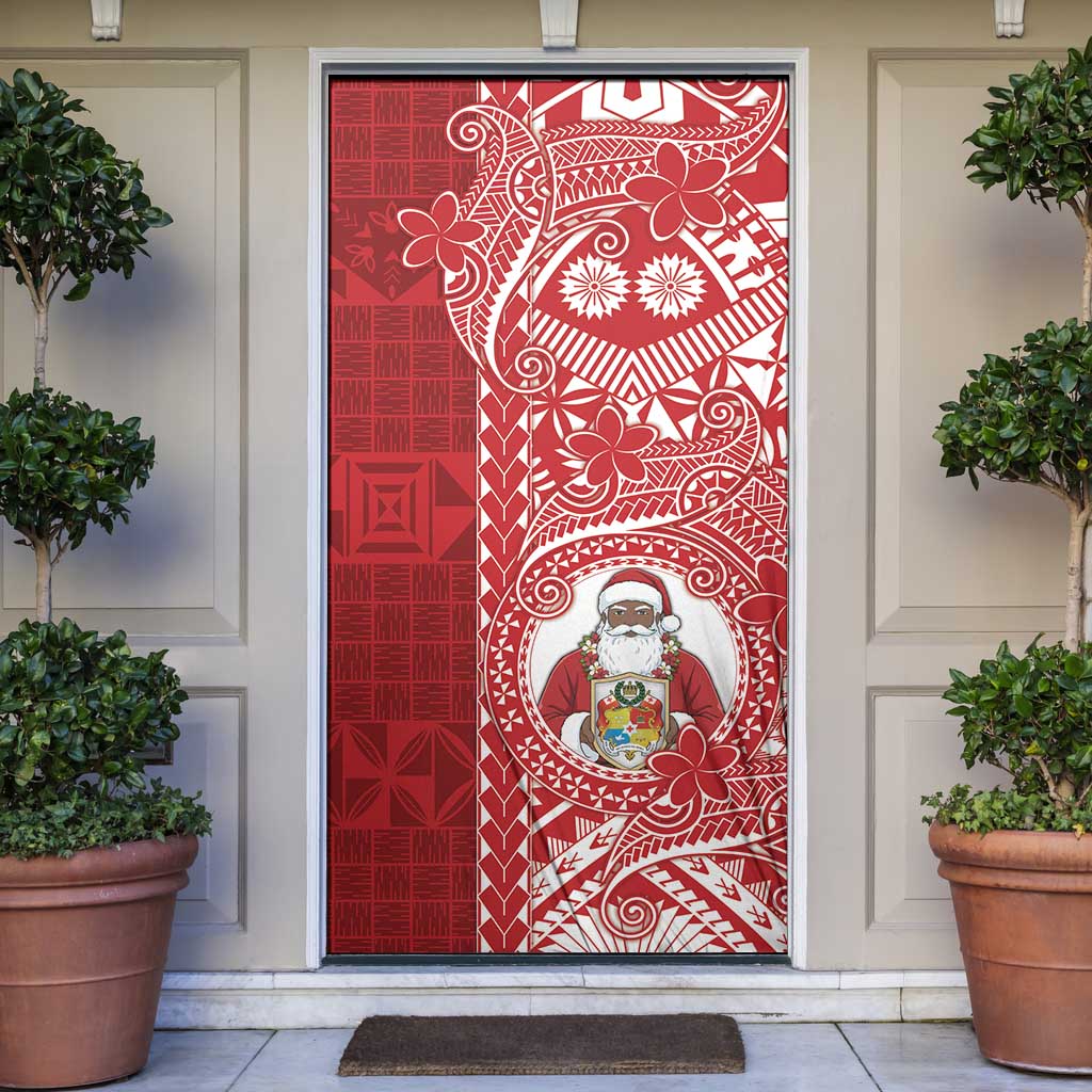 Tonga Christmas Door Cover Kilisimasi Fiefia DT05 Red - Polynesian Pride