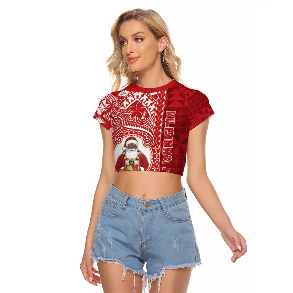 Tonga Christmas Raglan Cropped T Shirt Kilisimasi Fiefia - Polynesian Pride