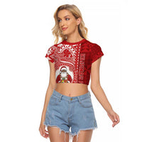 Tonga Christmas Raglan Cropped T Shirt Kilisimasi Fiefia - Polynesian Pride