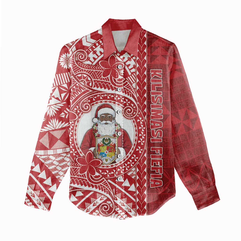 Tonga Christmas Women Casual Shirt Kilisimasi Fiefia - Polynesian Pride