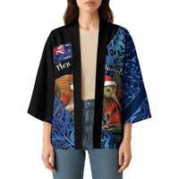 Personalised New Zealand Christmas Kimono Santa Kiwi Bird With Pohutukawa Flowers - Polynesian Pride