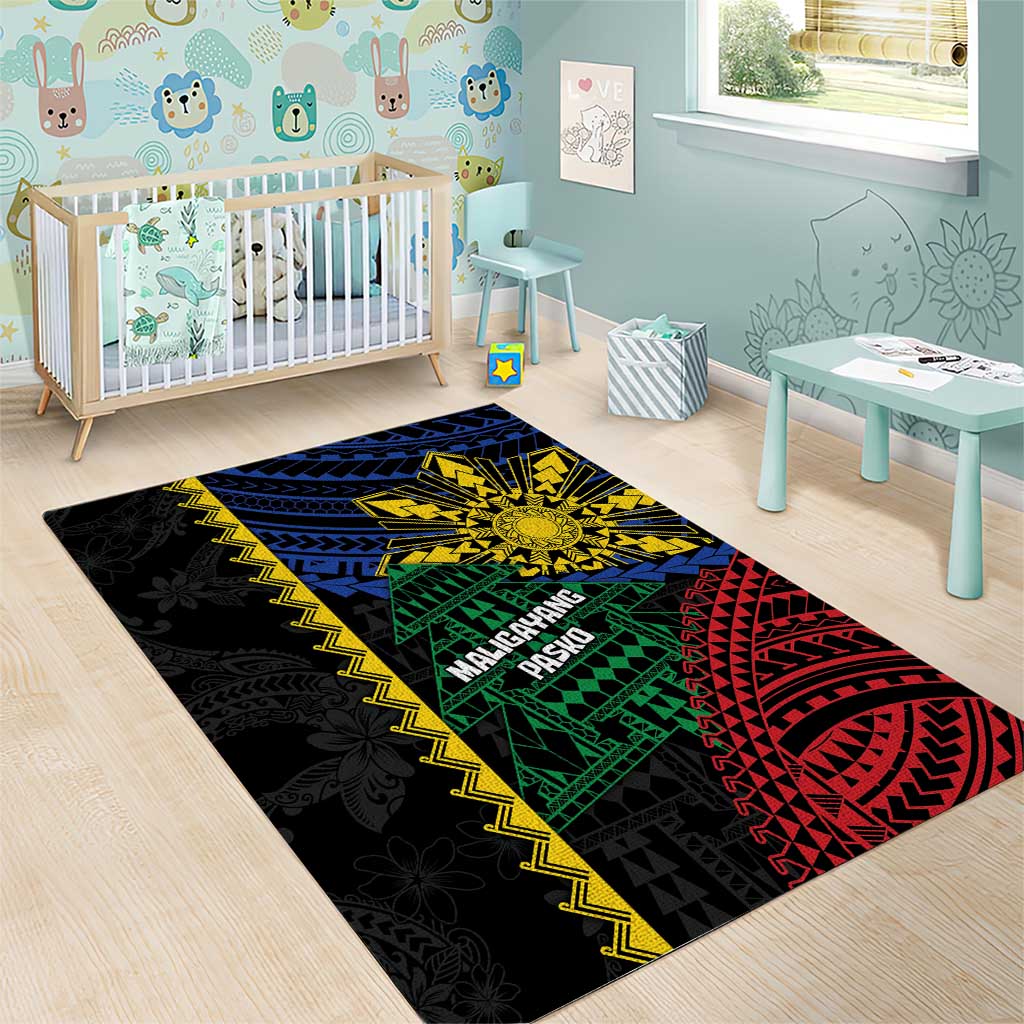 Philippines Christmas Area Rug Xmas Tree Filipino Tribal Patterns - Polynesian Pride