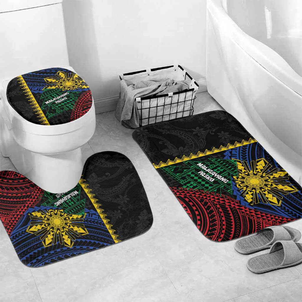 Philippines Christmas Bathroom Set Xmas Tree Filipino Tribal Patterns - Polynesian Pride