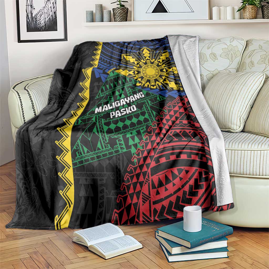 Philippines Christmas Blanket Xmas Tree Filipino Tribal Patterns - Polynesian Pride
