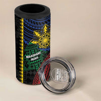 Personalised Philippines Christmas 4 in 1 Can Cooler Tumbler Xmas Tree Filipino Tribal Patterns - Polynesian Pride