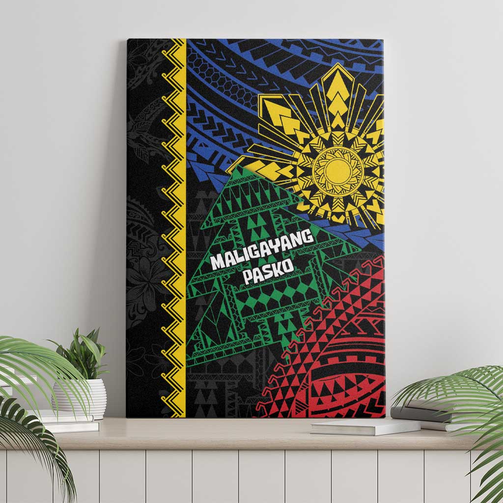 Philippines Christmas Canvas Wall Art Xmas Tree Filipino Tribal Patterns - Polynesian Pride