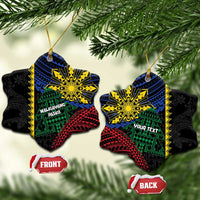 Personalised Philippines Christmas Ceramic Ornament Xmas Tree Filipino Tribal Patterns - Polynesian Pride