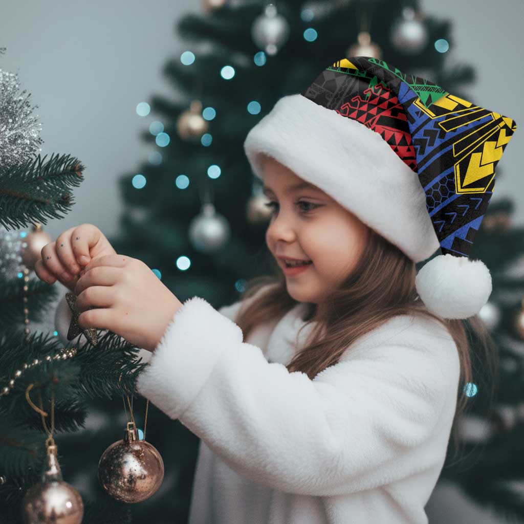 Personalised Philippines Christmas Santa Hat Xmas Tree Filipino Tribal Patterns - Polynesian Pride