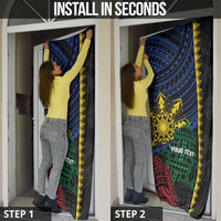 Personalised Philippines Christmas Door Cover Xmas Tree Filipino Tribal Patterns - Polynesian Pride