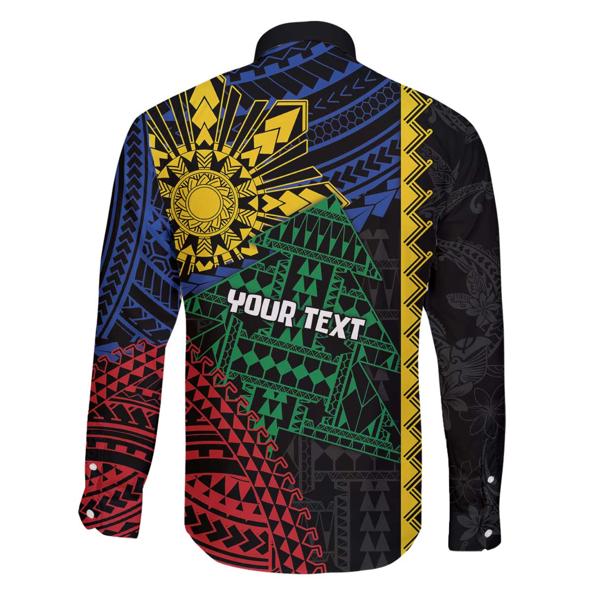 Personalised Philippines Christmas Family Matching Off The Shoulder Long Sleeve Dress and Hawaiian Shirt Xmas Tree Filipino Tribal Patterns - Polynesian Pride