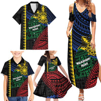 Personalised Philippines Christmas Family Matching Summer Maxi Dress and Hawaiian Shirt Xmas Tree Filipino Tribal Patterns - Polynesian Pride