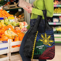 Philippines Christmas Grocery Bag Xmas Tree Filipino Tribal Patterns - Polynesian Pride