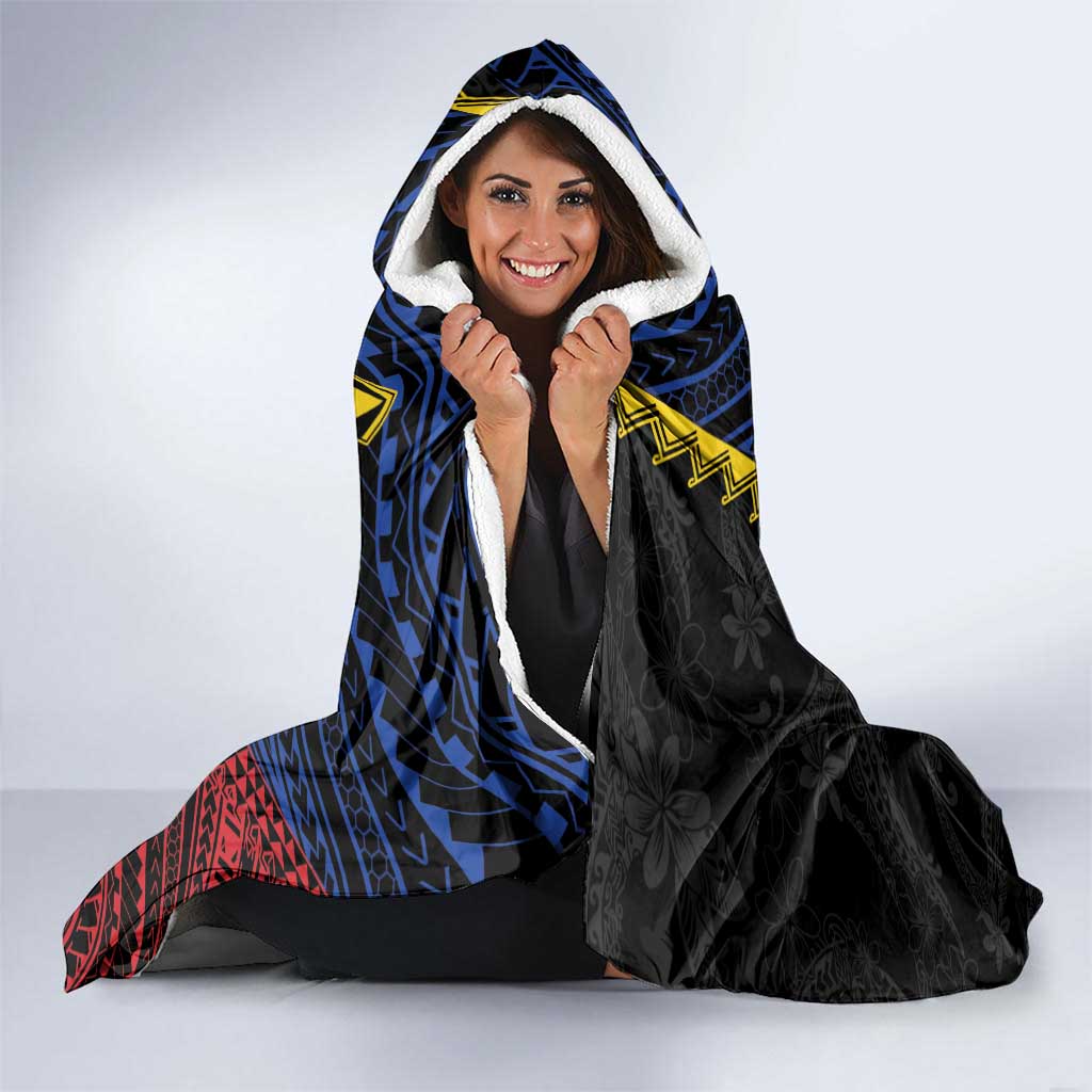 Philippines Christmas Hooded Blanket Xmas Tree Filipino Tribal Patterns - Polynesian Pride
