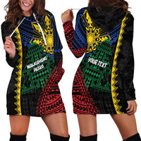 Personalised Philippines Christmas Hoodie Dress Xmas Tree Filipino Tribal Patterns - Polynesian Pride