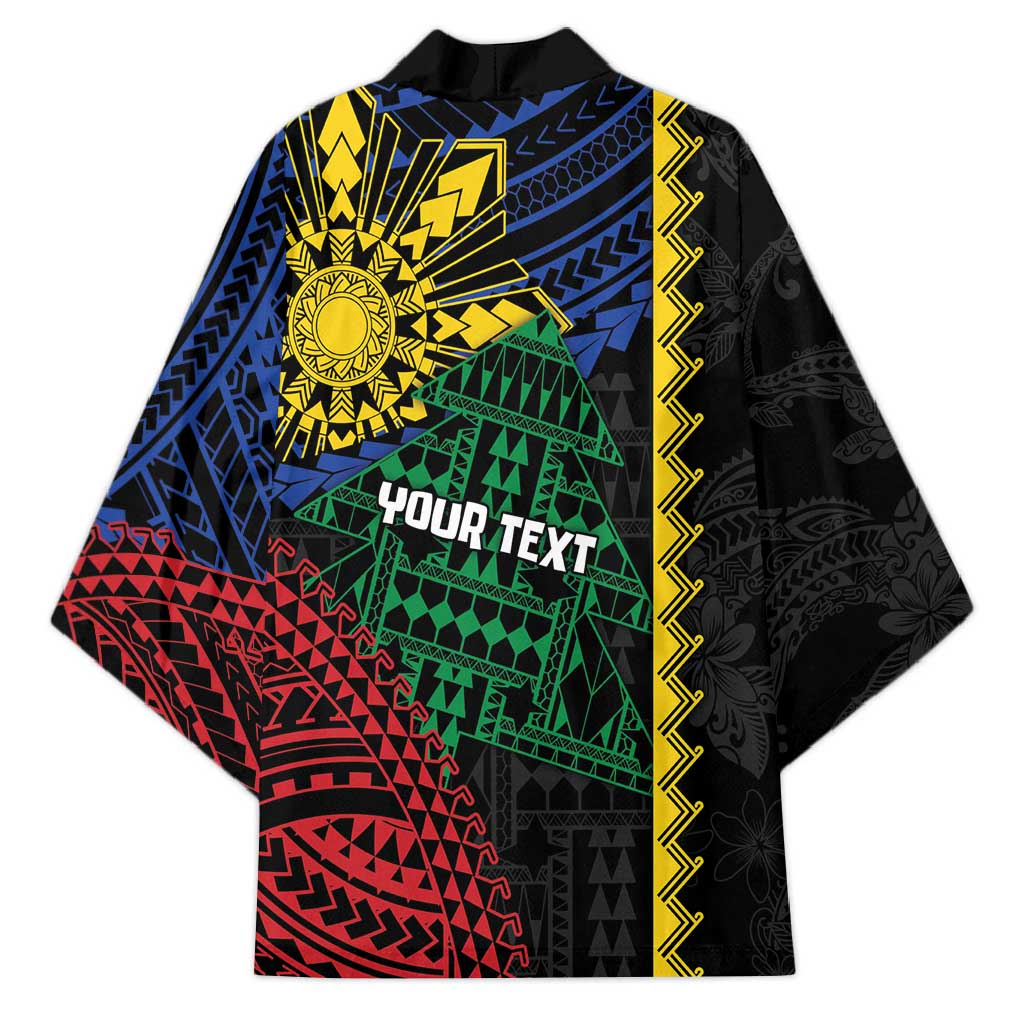 Personalised Philippines Christmas Kimono Xmas Tree Filipino Tribal Patterns - Polynesian Pride
