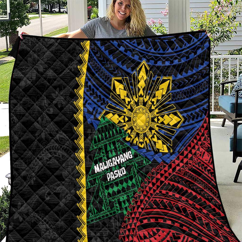 Philippines Christmas Quilt Xmas Tree Filipino Tribal Patterns - Polynesian Pride