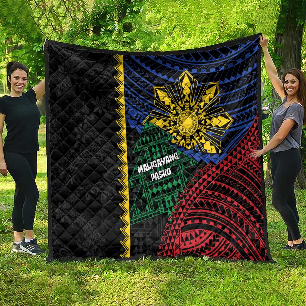 Philippines Christmas Quilt Xmas Tree Filipino Tribal Patterns - Polynesian Pride