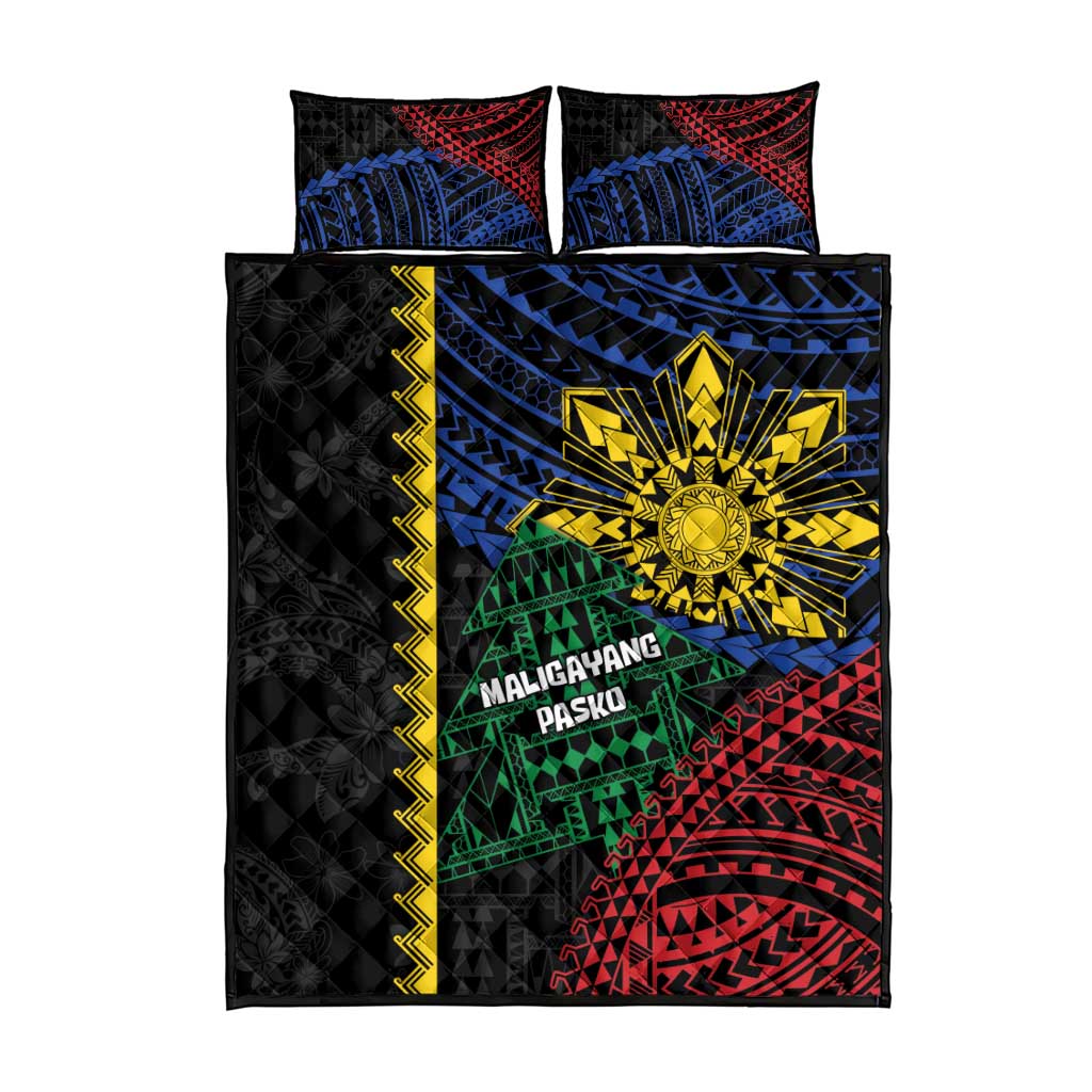 Philippines Christmas Quilt Bed Set Xmas Tree Filipino Tribal Patterns - Polynesian Pride